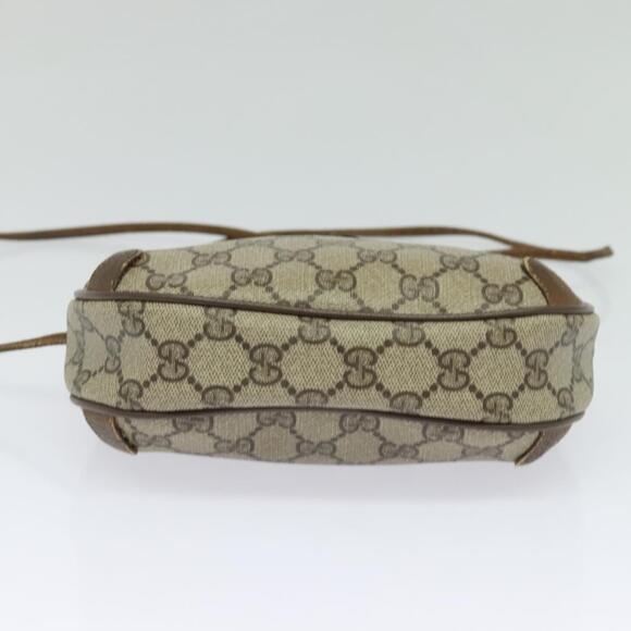 GUCCI GG Supreme Web Sherry Line Bag Pvc Beige Gold 89 02 066 - Picture 9 of 12